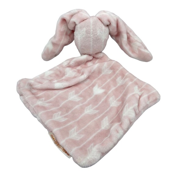 Blankets & Beyond Other - Blankets & Beyond Pink Bunny Arrows Baby Security Blanket Lovey Plush Toy Girl